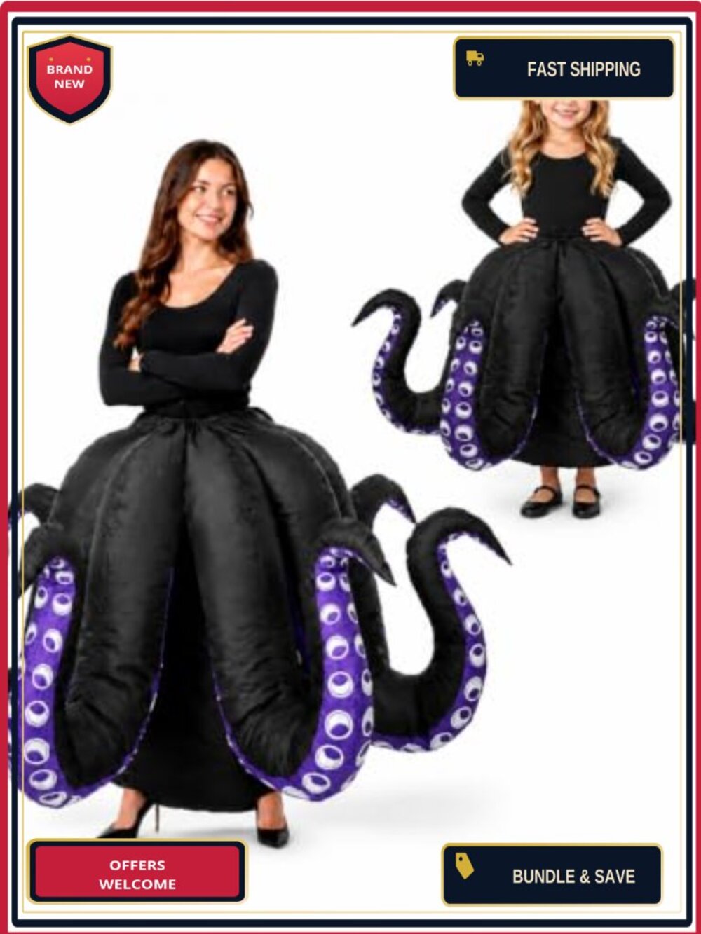 Riidmaax Halloween Inflatable Octopus Costume Adult Blow Up